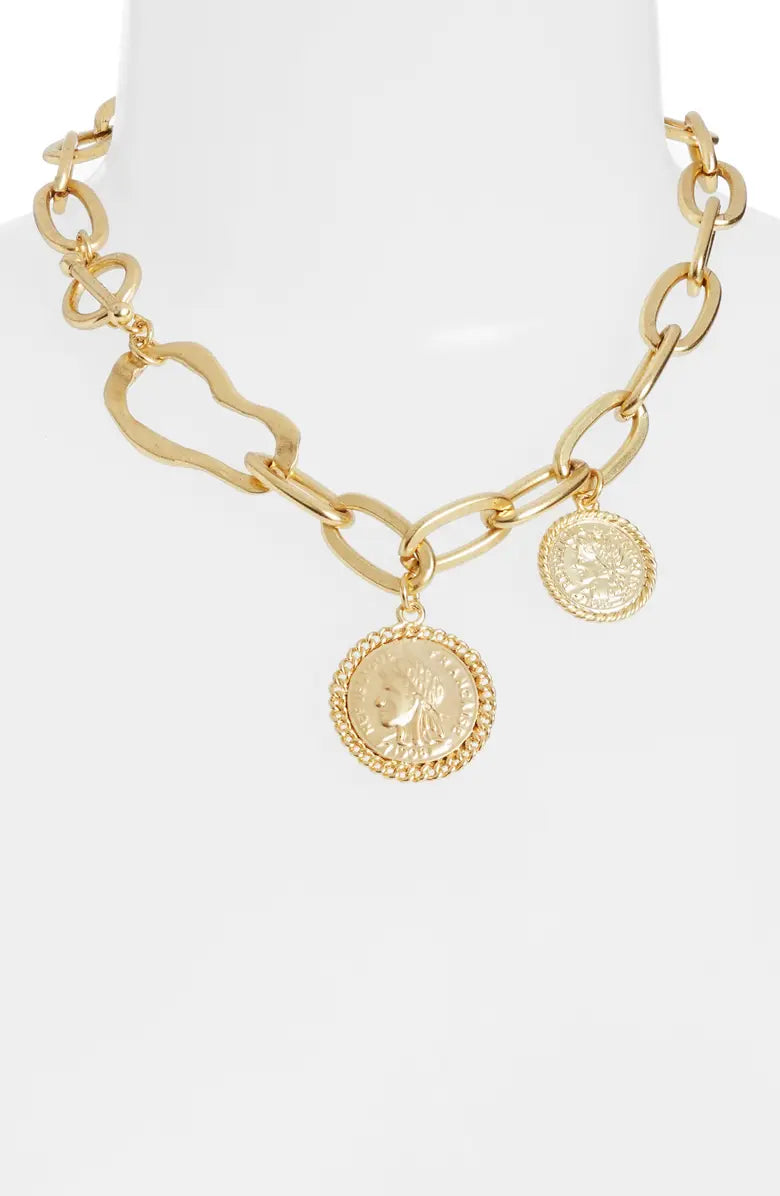 Coin dangle collar necklace - Karine Sultan