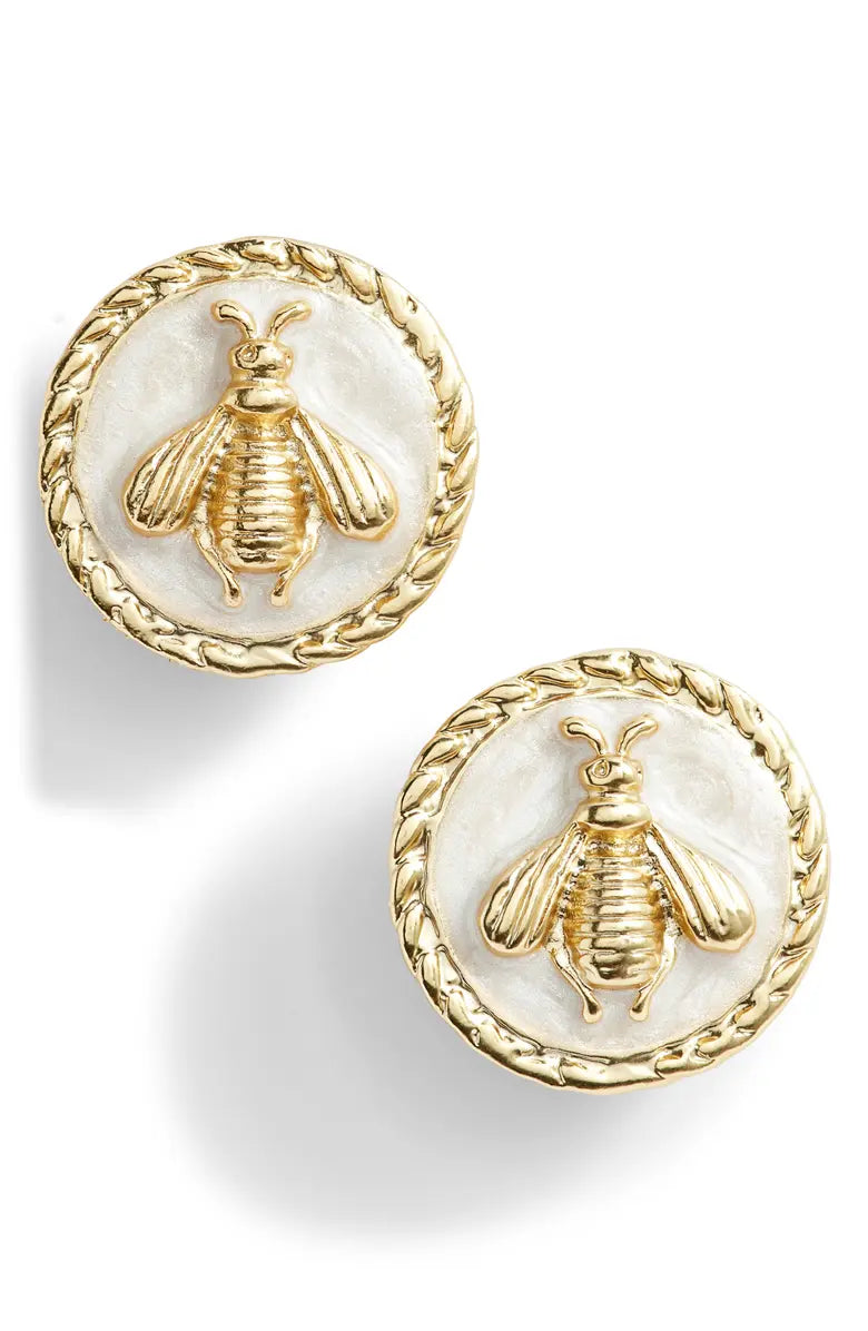 Bee enamel clip-on earrings - Karine Sultan