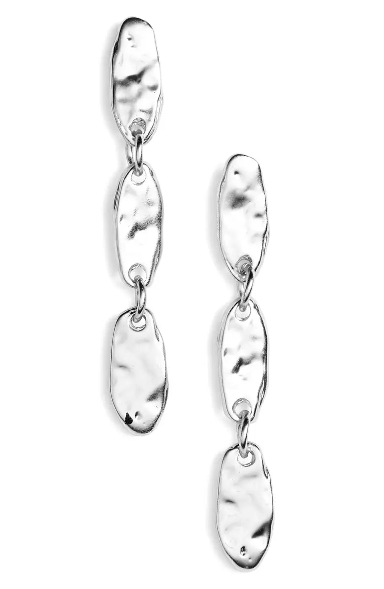 Textured linear drop earrings - Karine Sultan
