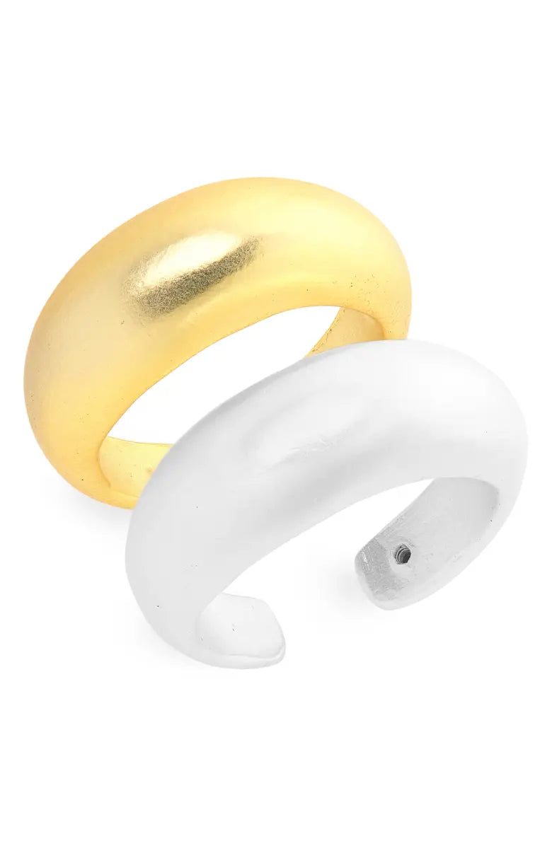Mixed metal dome rings - Karine Sultan