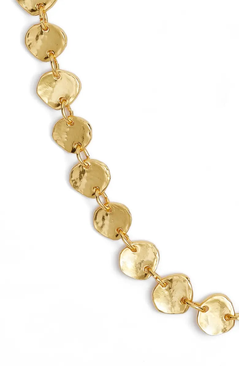 Medallion disc long chain necklace - Karine Sultan