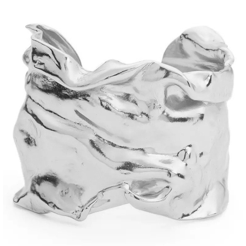 Crumpled foil cuff - Karine Sultan